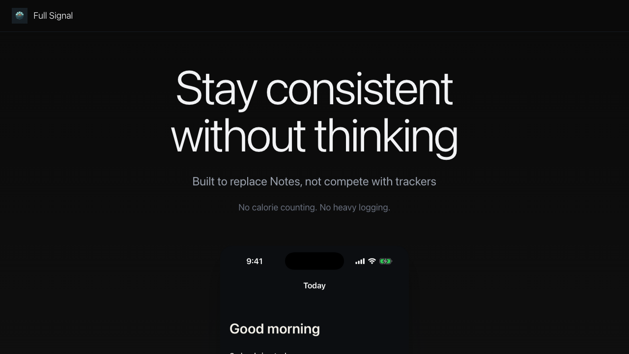 Full Signal website preview